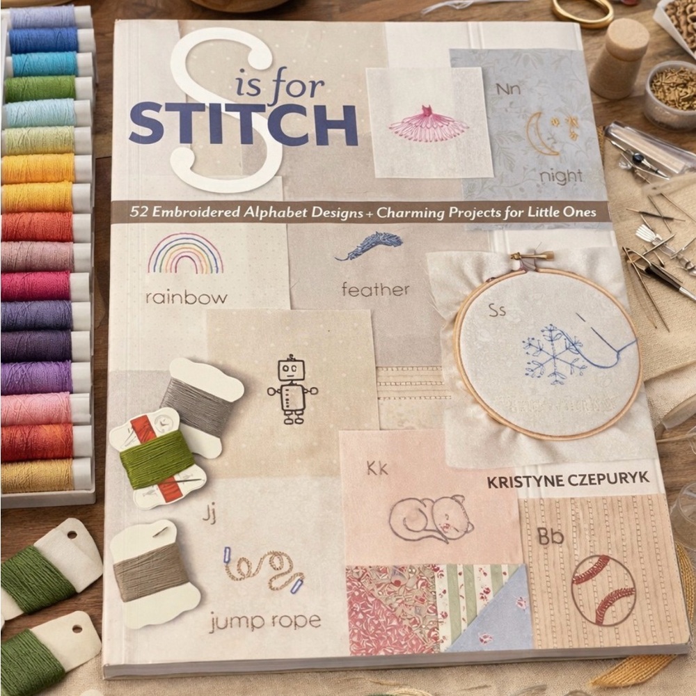 BOOK S is for Stitch Embroidered Alphabet Designs